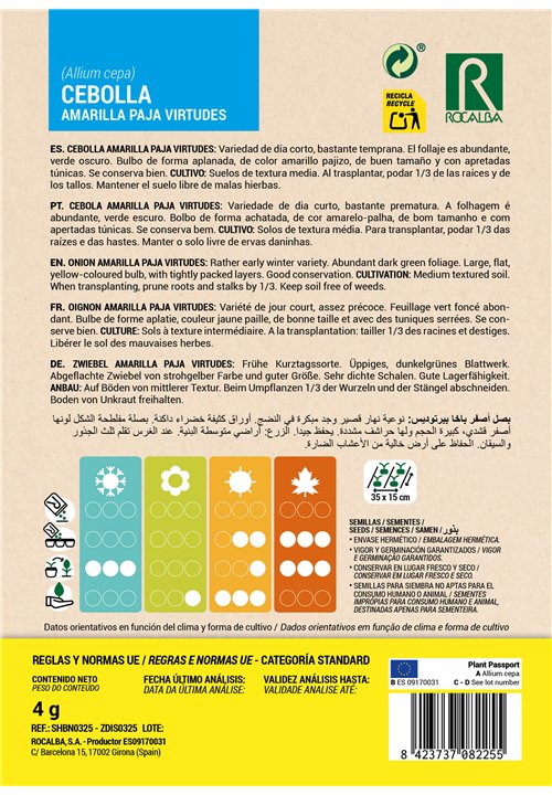 CEBOLLA Amarilla Paja Virtudes
