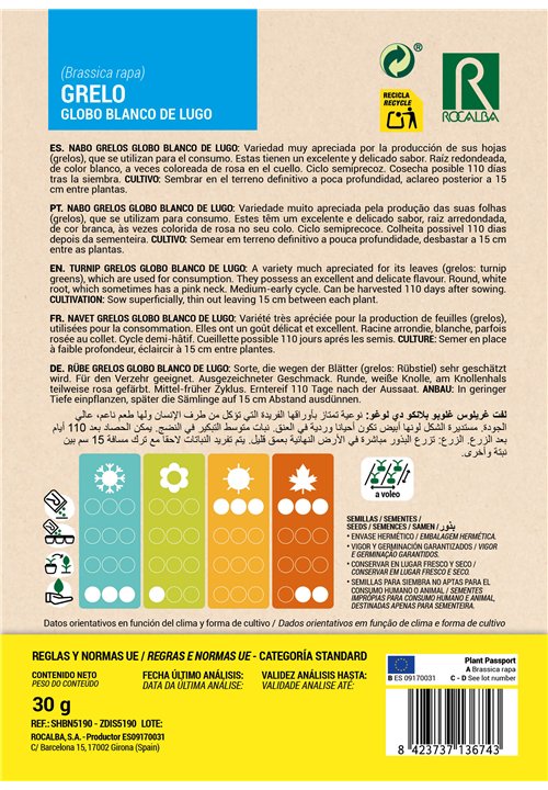 NAVET GRELOS GLOBO BLANCO DE LUGO