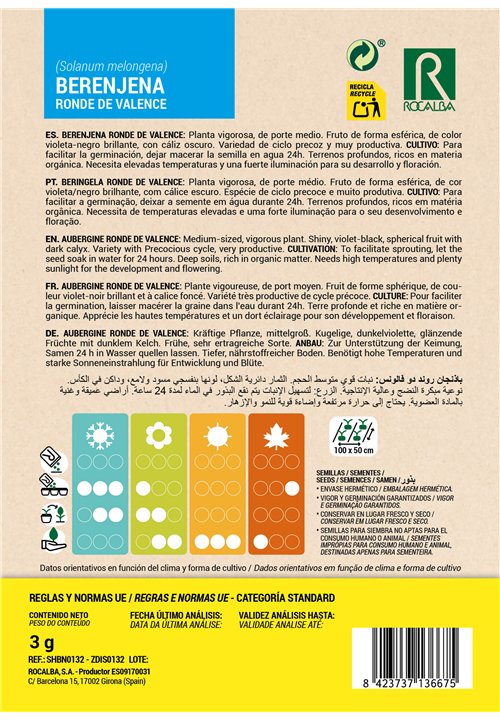 AUBERGINE RONDE DE VALENCE