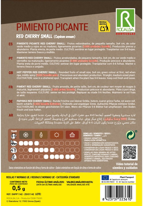 PIMIENTO PICANTE Red Cherry Small