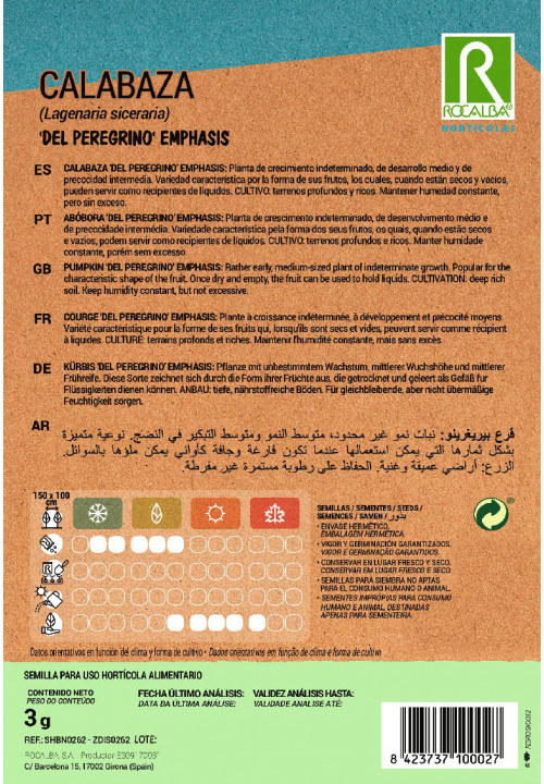 ABÓBORA 'Del peregrino' Emphasis