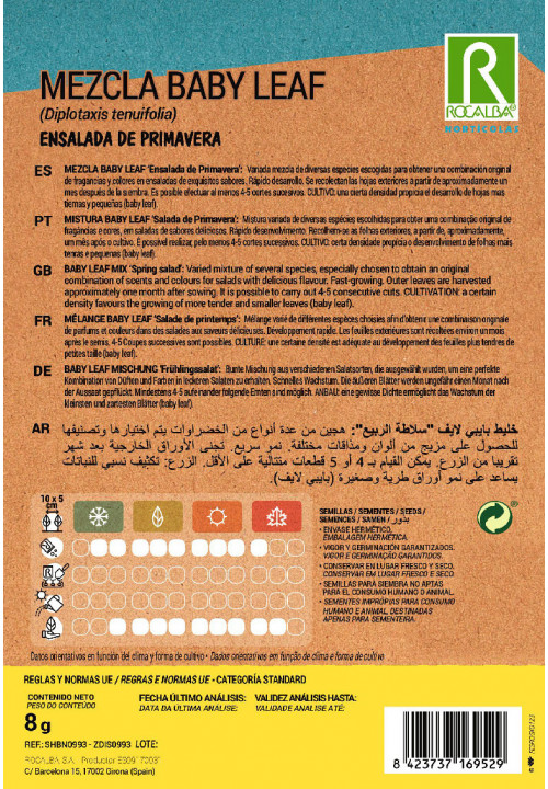 BABY LEAF MIX Ensalada de primavera