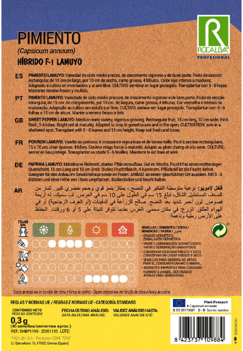 PIMENTO Hibrido F-1 Lamuyo